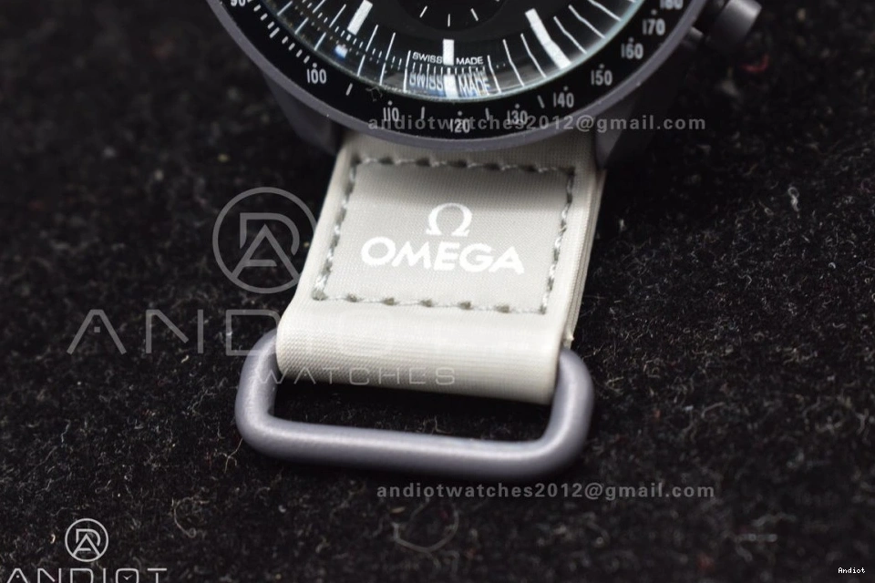 Moonwatch Mercury Strap Mission Omega on Nylon Quartz Swatch to Bioceramic x 0317
